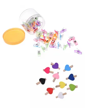 

10/50PCS Clear Colorful Sewing Craft Quilt Binding Plastic Wooden Clips Clamps Pack