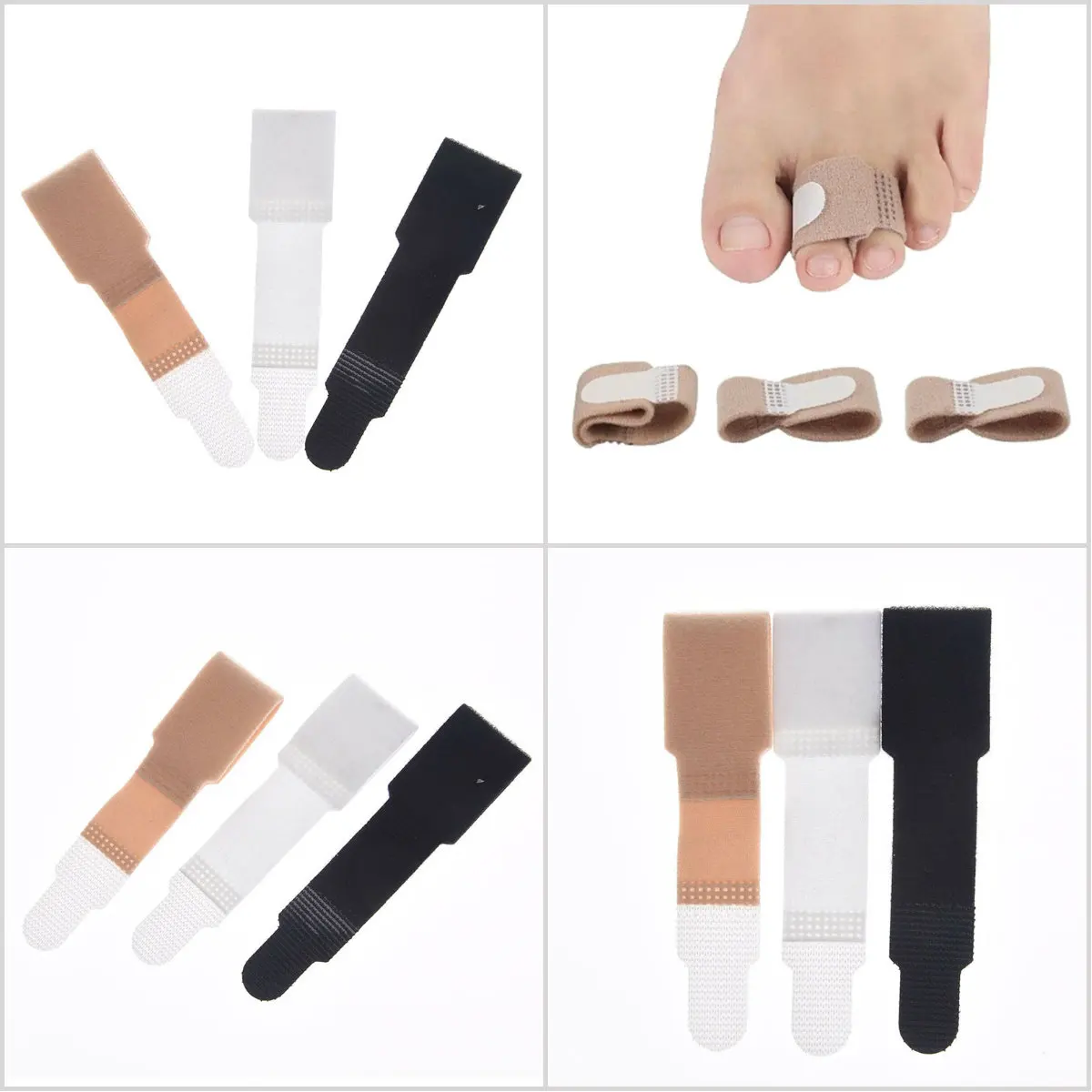

Toe Finger Straightener Hammer Toe Hallux Valgus Corrector Bandage Toe Separator Splint Wraps Foot Care Supplies