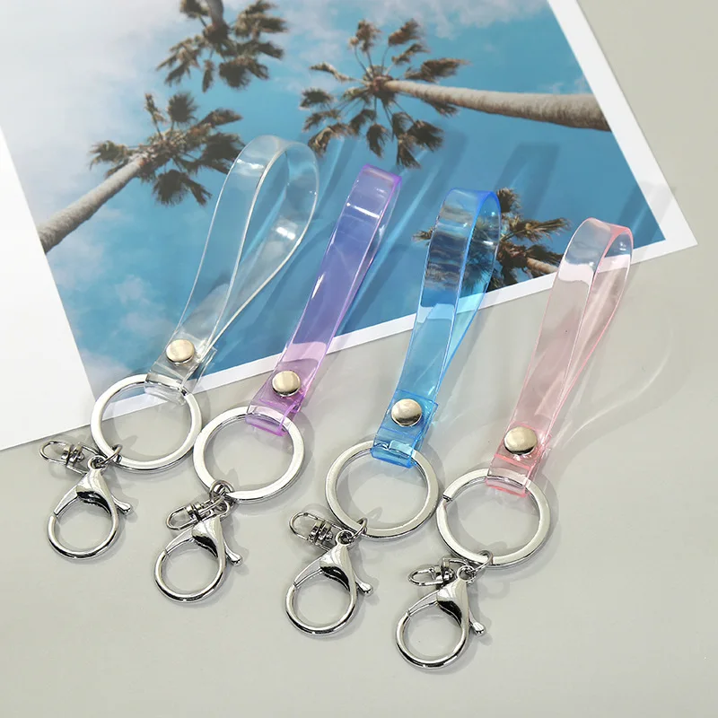 ETya 1 шт. прозрачный держатель для ключей из ПВХ с кольцом для ключей, новинка для женщин и мужчин, ключница для ключей, органайзер для ключей, Карманный чехол, брелок с зажимом