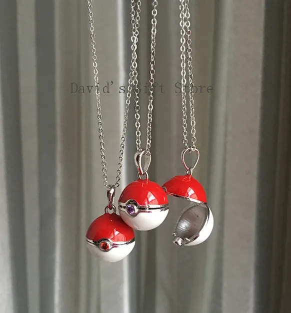 Ожерелье с подвеской POKEMON Pokeball 925 пробы серебро+ 1" 925 пробы Серебряная цепочка