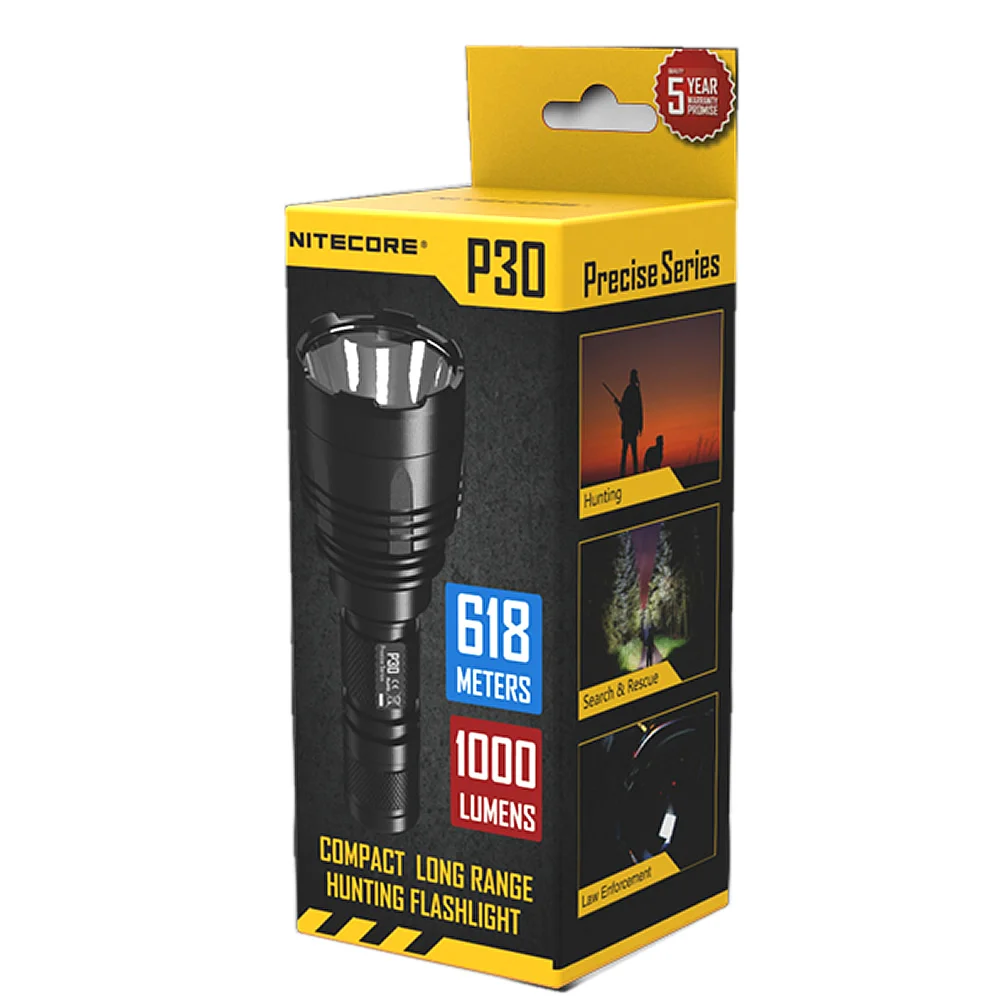 SALE NITECORE 1000Lumen P30 Tactical Flashlight CREE XP-L HI LED Waterproof Outdoor Camping Hunting Portable Torch Free Shipping