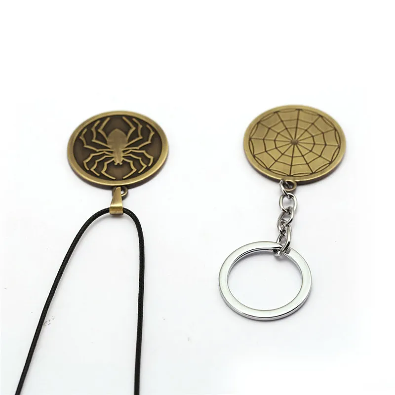 Anime Hunter x Hunter Keychain KURORO Spider Logo Key Ring Metal Pendant Collar Kolye llavevos Chaveiro Jewelry Men Gift HF12799 Anime Hunter x Hunter Keychain KURORO Spider Logo Key Ring Metal Pendant Collar Kolye llavevos Chaveiro Jewelry Men Gift HF12799