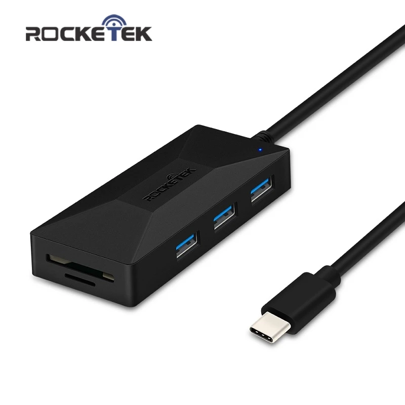 Адаптер Сплиттер Rocketek с 3 портами USB type C 0 для MacBook Air компьютера ПК ноутбука|USB-хабы|