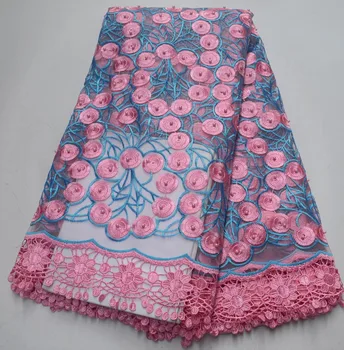 

High Quality African Lace Fabric Embroidery Tulle Lace Fabric For Nigerian party Dress