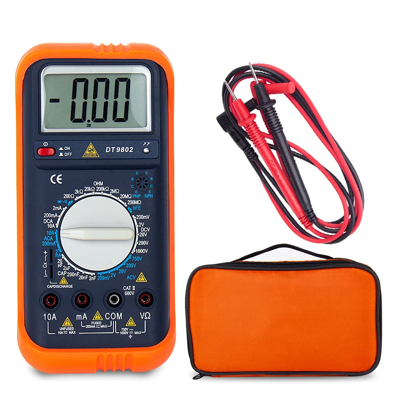 

Multimeter Digital Professional Capacitor ERS Transistor Tester Voltmeter Voltage Indicator Electric Meter Set OF Probes PEn TiP