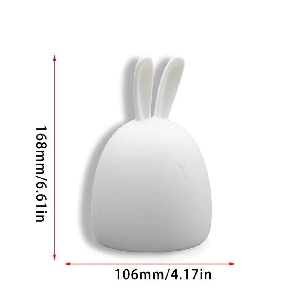 Толстая лампа «кролик» usb Силиконовая лампа милый кролик led Изменение цвета зарядки Красочные pat вибрации ночник лампа «кролик»