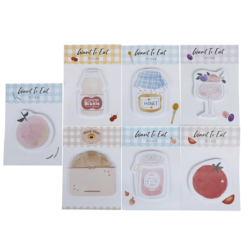 

Kawaii Want To Eat Food Sticky Notes Post Memo Pad Paper Bookmarks School Supplies Planner Stickers Office Stationery