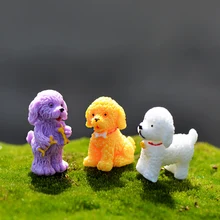 Resin cute puppy/dog/Poodle model home animal figurines Toys miniatures/terrarium mini fairy garden DIY accessories ornaments