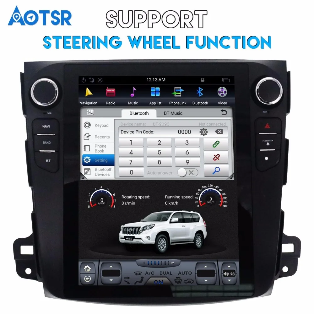 Автомобильный GPS навигатор в стиле Тесла на Android 7 1 для Mitsubishi Outlander (2006 ~ 2012) Citroen C