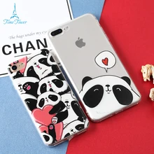 Time Tower China Cute Panda Coque For Apple IPhone 6S Case Silicone Soft TPU Animation Phone