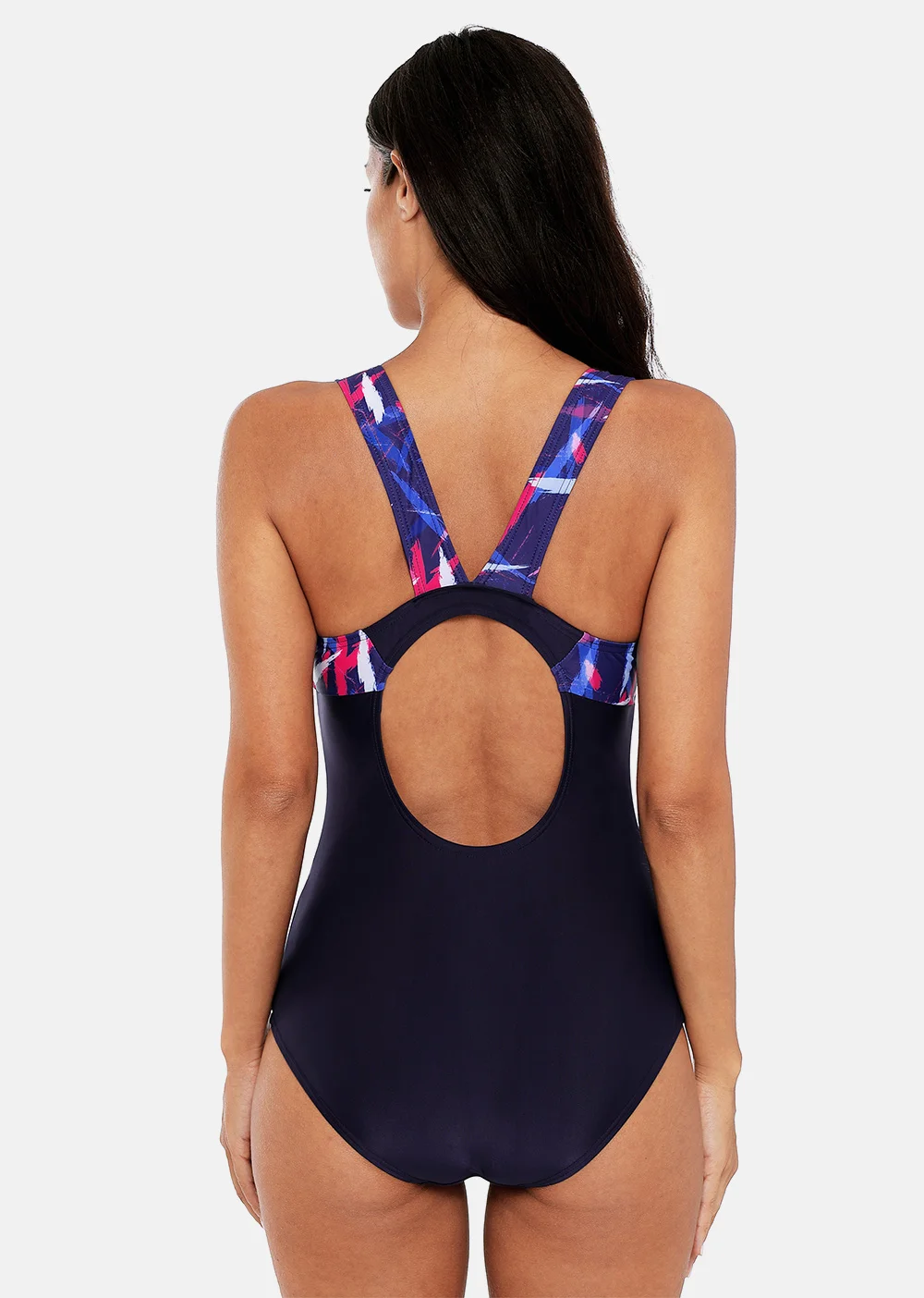Charmo, сдельный женский спортивный купальник Спортивная одежда для плавания, цветной монокини с принтом, пляжный купальный костюм, бикини, фитнес-боди