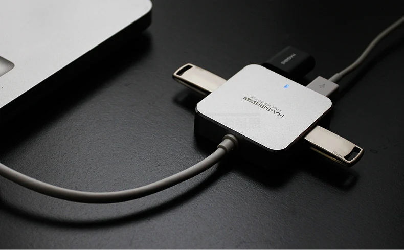 Hagides USB 3,0 концентратор внешний 4 порта Супер Скоростной usb-хаб 3,0 Разветвитель USB интерфейс питания для компьютера Macbook Usb порт разветвитель