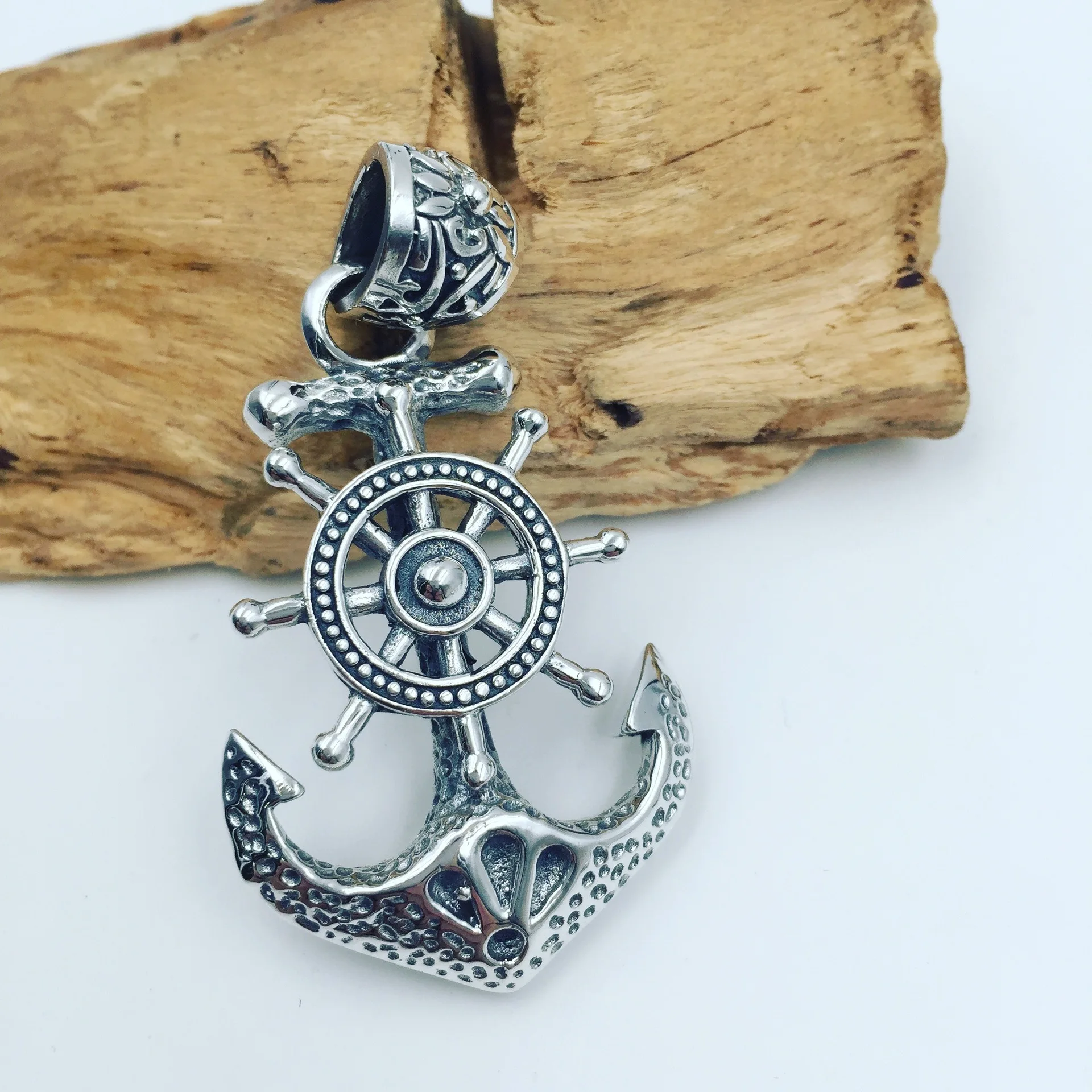 

S925 pure silver intime anchor ship Pendant sweater chain