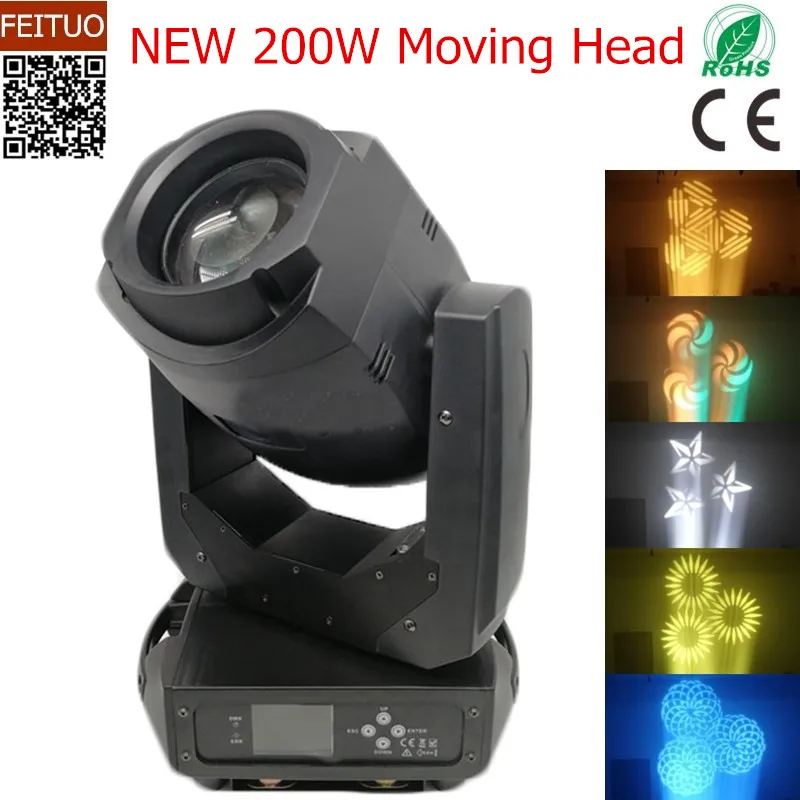 

2018 New 10pcs/lot 200w Zoom Lyre LED Moving Head Light Luces DJ Gobos Patterns Prism Beam Disco Lighting Zoom for Party Stage