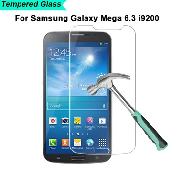 

New 0.26mm 2.5D Ultra Thin Clear Premium Tempered Glass Front Screen Protector Film For Samsung Galaxy Mega 6.3 i9200 6.3"
