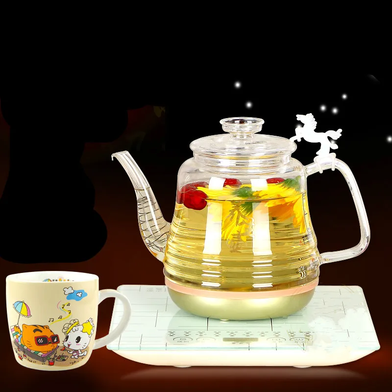 Electric kettle flower pot glass boiling water kettles Anti dry Protection Safety Auto Off