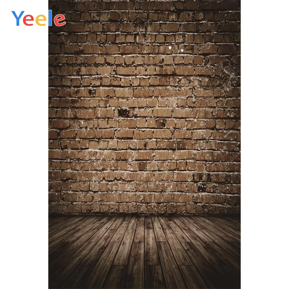 Yeele Retro Brick Wall Wooden Floor Vintage Portrait Photographic Background Customized Photography Backdrop For Photo Studio |