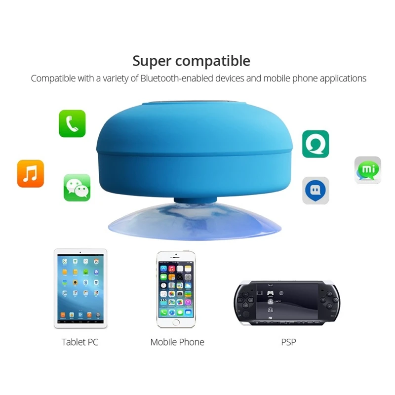 Mambaman мини беспроводной Bluetooth Динамик Hands Free водонепроницаемый автомобиль ванная комната офис пляж стерео сабвуфер музыка громкий динамик