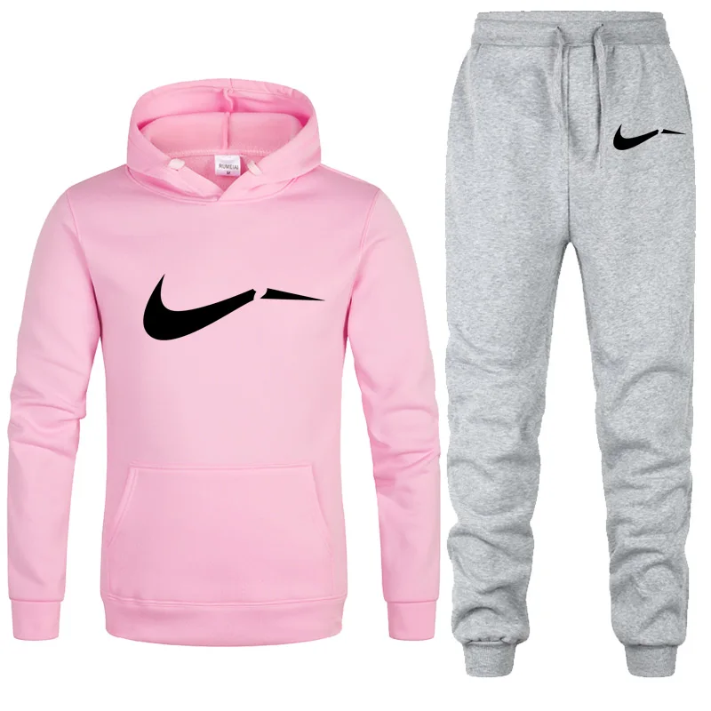 Herbst winter Trainingsanzug Männer Frau Lässige Sportswear Anzüge männer Zwei Stück Sets Pullover Hoodies + Hosen Sweatsuit Schlanke Männliche