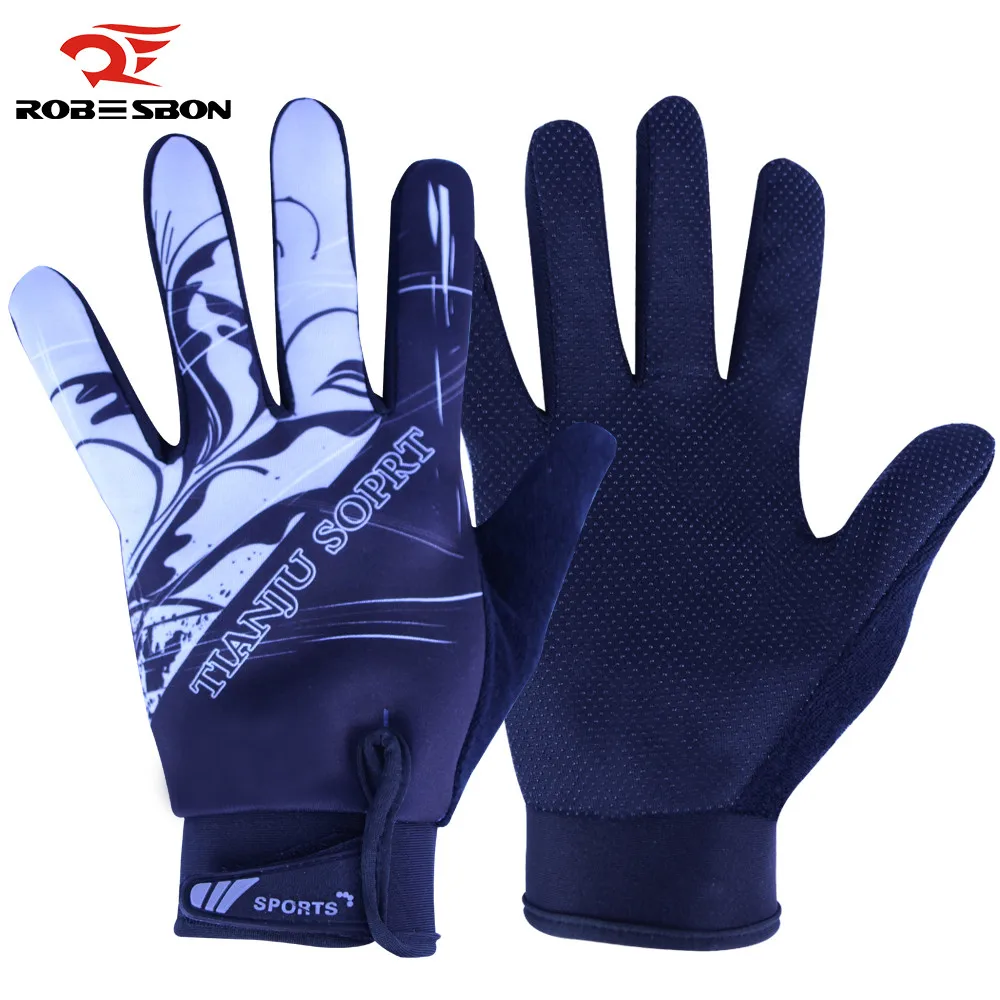 ROBESBON Bicycle Gel Anti-Slip Long Full Finger Cycling Gloves Road MTB Mountain Shockproof Washable Bike Guantes for Men Women | Спорт и