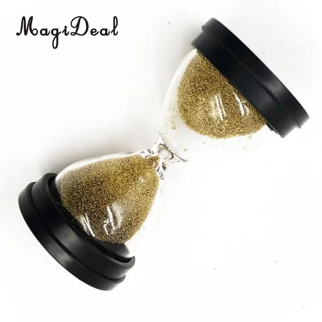 MagiDeal 30 Seconds Clear Sand Timer Hourglass Clock Kitchen Cooking Eggs Yoga Kids Games -Gold Sands