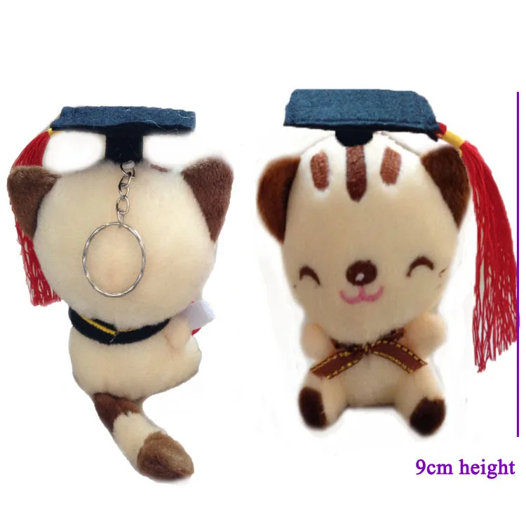 

100 pcs/lot,Free Shipping Wholesale Plush graduation kitty cat Hot Graduation Gifts Dr. kitty cat, stuffed graduation cat animal
