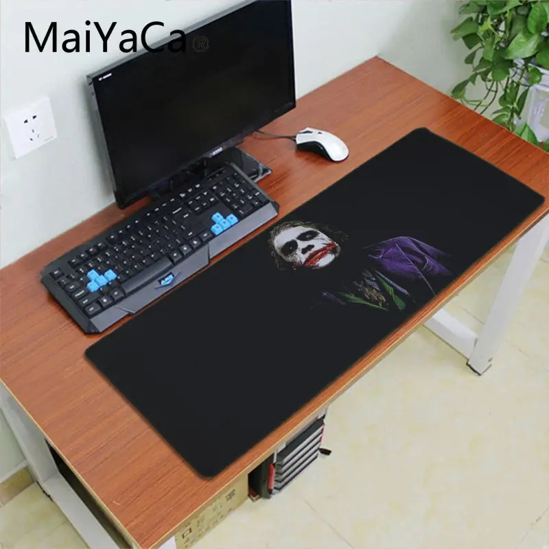 Maiyaca Batman Arkham City Joker Heath Ledger коврик для мыши игровой коврик для мыши xl speed Keyboard коврик для мыши для ноутбука ПК ноутбук Настольный коврик - Цвет: Lock Edge 30X90cm