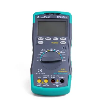 

HoldPeak HP890CN Stable LCD Digital Multimeter DC AC Voltage Current HP-890CN Temperature Meaurement Auto Range