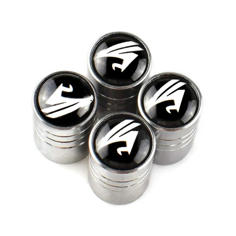 4 pcs Stainless Steel Tire Valve Caps Stem Air For BMW Audi Benz AMG