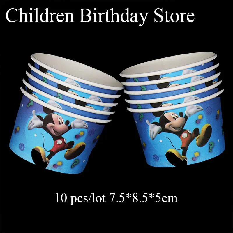 

10pcs/lot Mickey Mouse theme disposable cups ice cream cups Mickey Mouse birthday party decorations Mickey Mouse cake cups