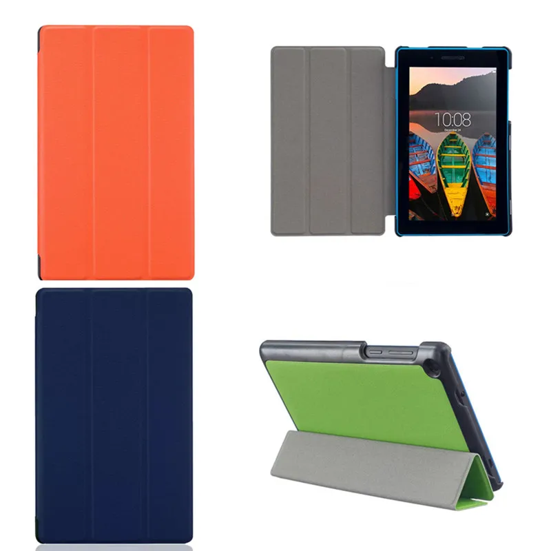 

CY Ultra Slim Lightweight Custer 3-Folder Stand PU Leather Magnetic Cover Case For Lenovo Tab 3 7 Essential 710F 710I 7'' Tablet