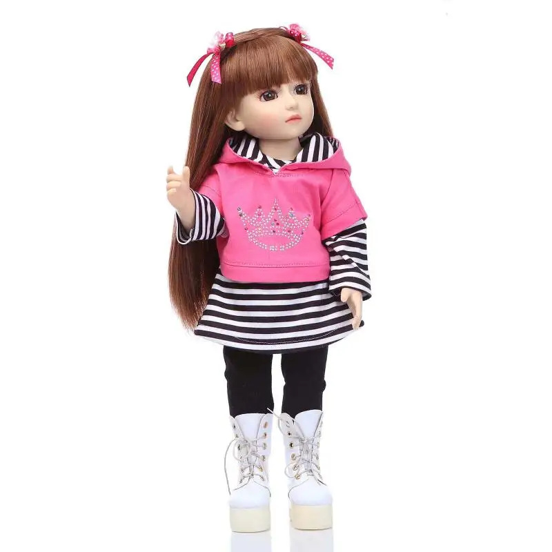 

18" 1/4 BJD Doll Toys Cosplay Rapunzel Dress Wig Clothes Shoes Makeup Fashion SD Doll Princess Vinyl Joints Toys Gifts For Girls