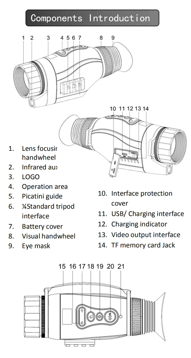 4x35 цифровой охотничий монокуляр ночного видения с функцией записи видео изображения инфракрасное вспомогательное освещение охотничье оборудование