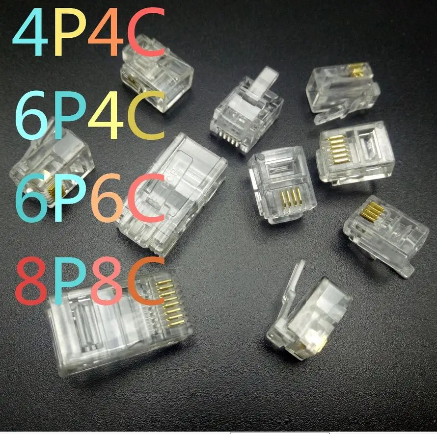 

4Pin 6Pin 8Pin Cable End Connectors Plugs telephone connector Crimping Plier RJ9 4P4C RJ11 6P2C 6P4C 6P6C RJ45 8P8C