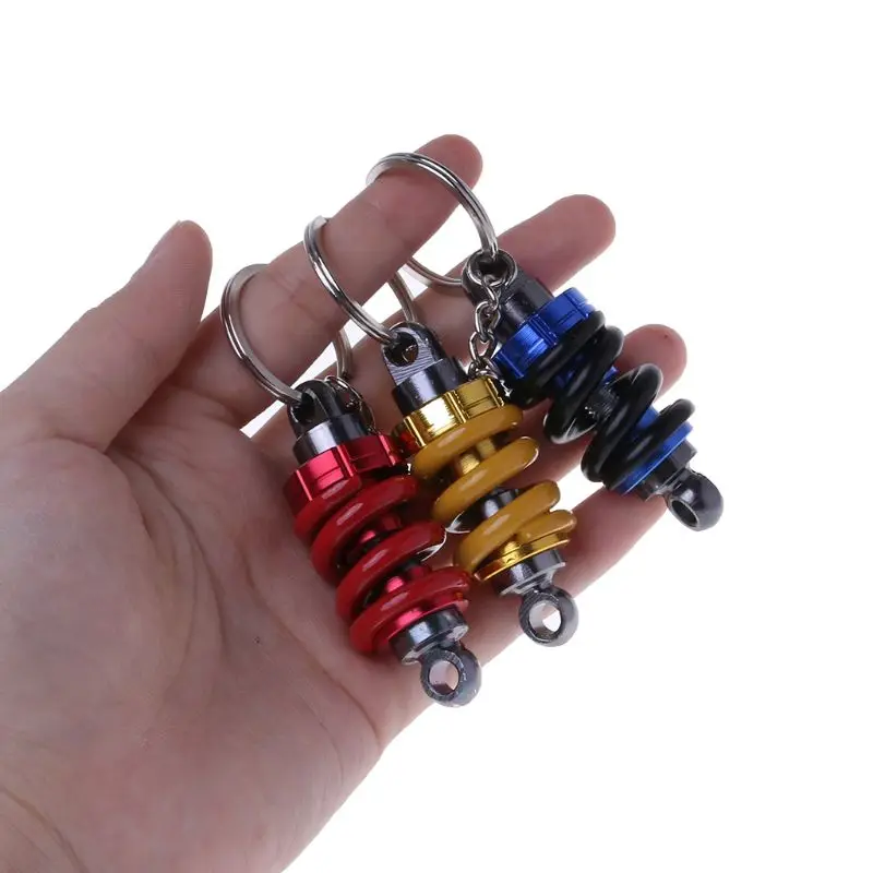 

Car Motorcycle Keychain Motor Modified Shock Absorber Key Ring Car Decoration Key Chain Auto Motorbike Keyring Accessories