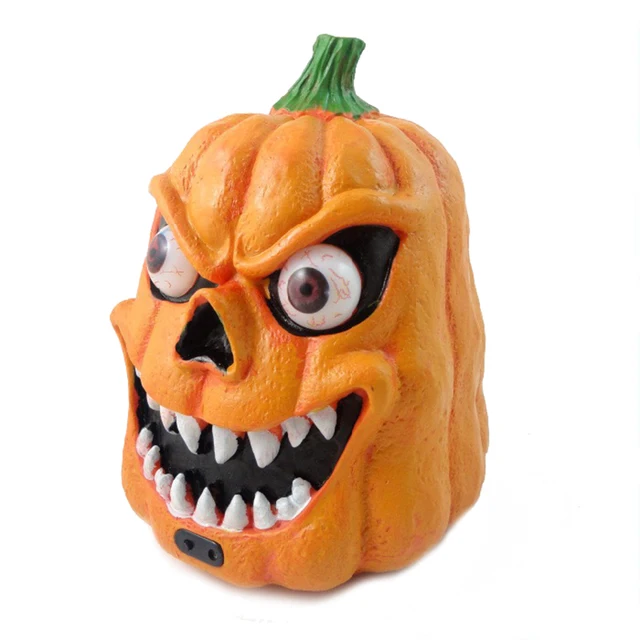 Plastic Pumpkin with LED light Sound and Sensor Scary Halloween