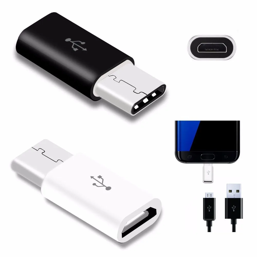 شحن مجاني 10 قطعة/الوحدة USB3.1 نوع C الذكور إلى مايكرو USB2.0 شاحن أنثي تحويل موصل ABS قذيفة