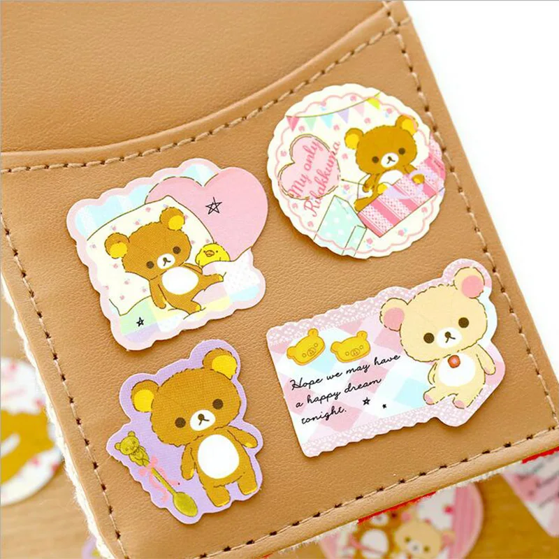 60 шт./лот Милая Мини rilakkuma бумажная наклейка для творчества декоративная альбома