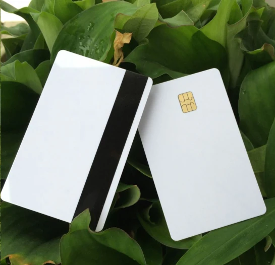 Blank Smart IC Cards 10 pcs/lot White Contact Sle4442 Chip with 2750 OE Hi-Co Magnetic Stripe