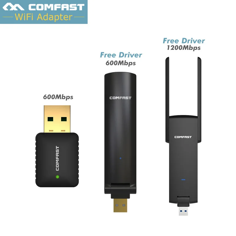 COMFAST usb wifi адаптер 1200 Мбит/с 600 двухдиапазонный Wi Fi ключ компьютер AC сетевая карта