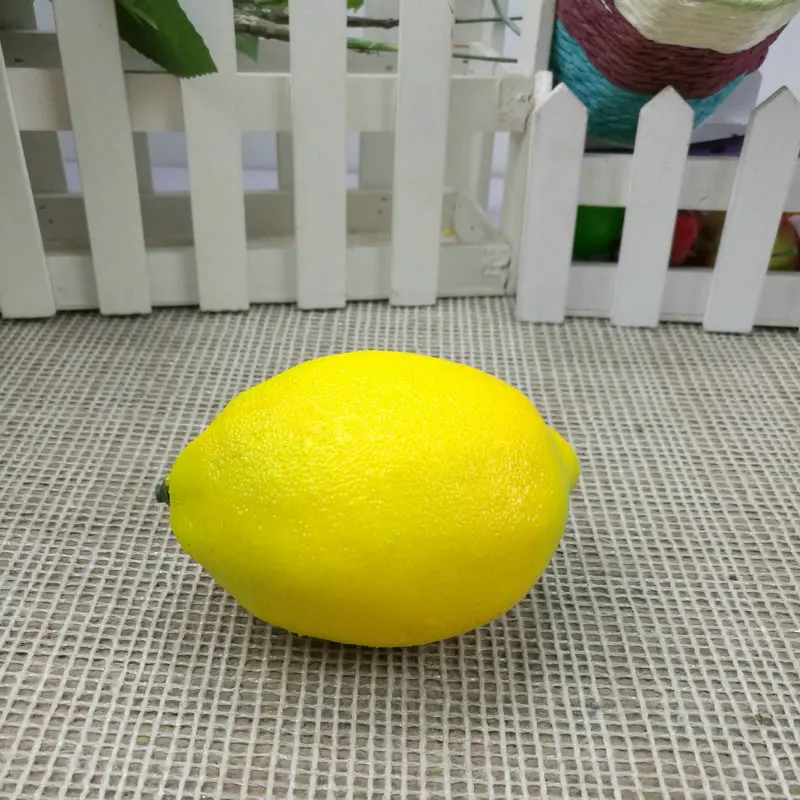 lemon 1 шт. искусственный Декор фрукты праздничные принадлежности пена Поддельные фрукты овощи кухонные игрушки для детей ролевые игры игрушки домашний декор - Цвет: lemon