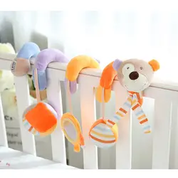 Детские игрушки для новорожденных детей 0-12 месяцев мягкие Животные кровать коляска кукла висит колокол кроватки Mobile детские