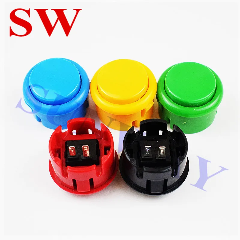 DIY arcade handle kit set with Arcade Joystick + 24mm & 30mm push button spare parts USB cable wires for Arcade Game Machine