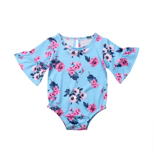 

NEW Newborn Infant Baby Girls Kid Clothing Floral Casual Cotton Bodysuit Short Sleeve Summer Clothes Outfits New Baby Girl 0-24M