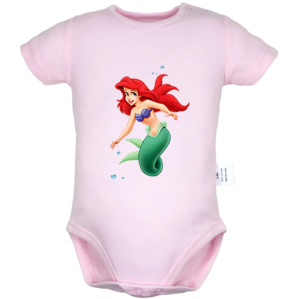 Милый мультяшный костюм принцессы Русалочки Ариэль, сексуальный дизайн тату, боди для новорожденных, комбинезон для малышей, комбинезон, одежда из хлопка - Цвет: YdBSP214D