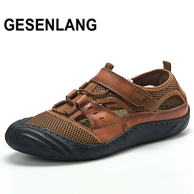 mens closed toe sandals size 15