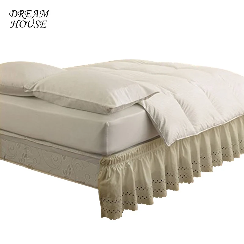 Home Bed Shirt for King Queen Size Rufflled Bedspread Fashion Elastic