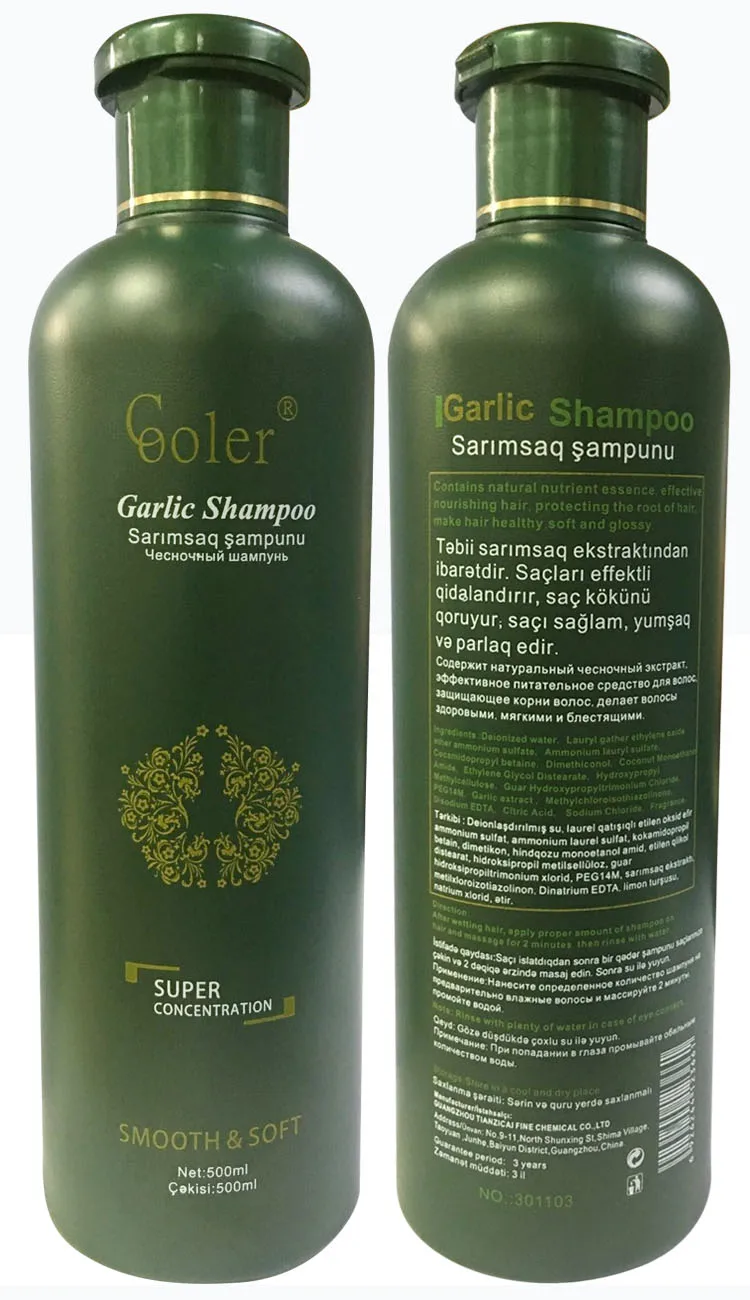 Garlic Hair Shampoo Hair Growth Nourishing Anti dandruff Shampoo Professional Care 500ml Free Shipping 17