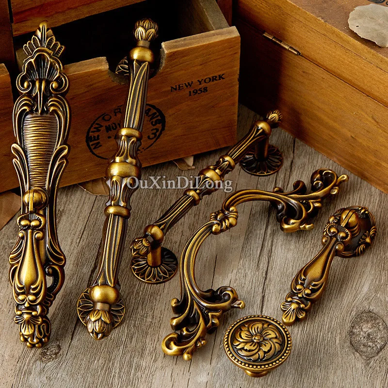 Retro Style 10PCS Door Handles European Antique Furniture Handles Cupboard Wardrobe Drawer Pulls Kitchen Cabinet Handles & Knobs Retro Style 10PCS Door Handles European Antique Furniture Handles Cupboard Wardrobe Drawer Pulls Kitchen Cabinet Handles & Knobs