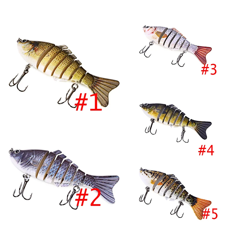  7 Segment 10cm 15.27g 3D Hard Plastic Swim Bait Fishing Lures Crank Bait Wobbler Sinking Fishing Lu